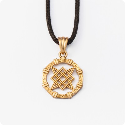 Оберег Звезда Руси (Квадрат Сварога) (золото)