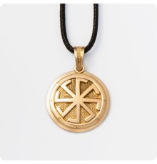 Оберег Ладинец из золота в Два уровня