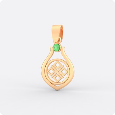 Оберег Макошь (Мокошь) из золота с камнем (капелька)