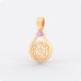 Оберег Молвинец из золота с камнем (капелька)