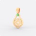 Оберег Репейник счастья из золота с камнем (капелька)