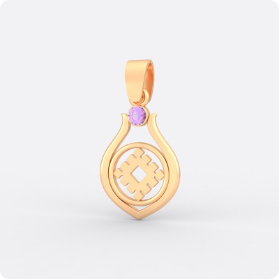 Оберег Репейник счастья из золота с камнем (капелька)