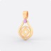 Оберег Репейник счастья из золота с камнем (капелька)