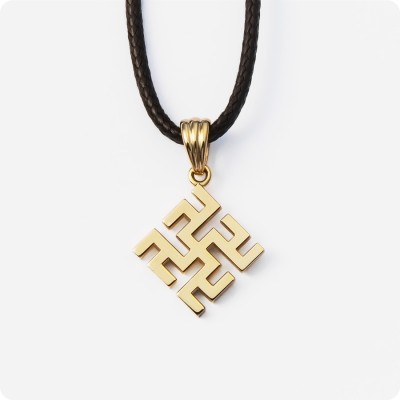 Оберег Одолень трава из золота (малый)