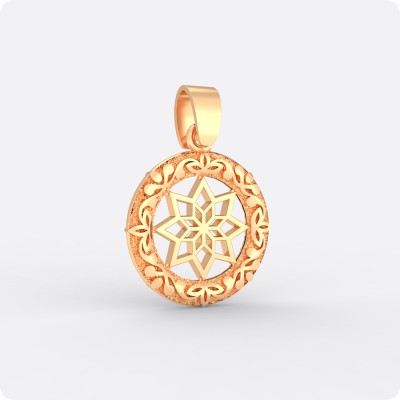 Оберег Алатырь-щит из золота в круге (малый)