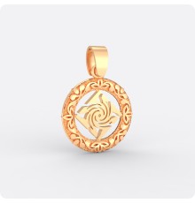 Оберег Гаруда из золота в круге (малый)