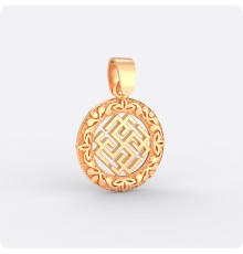 Оберег Родимич из золота в круге (малый)