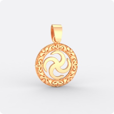 Оберег Сваор из золота в круге (малый)