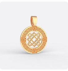 Оберег Звезда Лады-богородицы из золота с узором