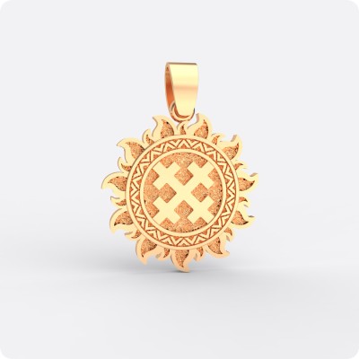 Оберег Крест Мары (Марены) из золота в Ярило