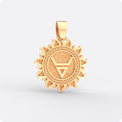 Оберег Символ Велеса (Волоса) в Ярило из золота