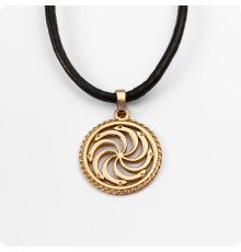 Оберег Змеевик из золота в круге