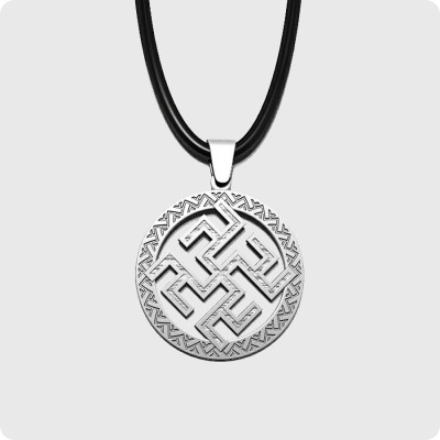 Оберег Одолень трава из серебра (Калинов мост)