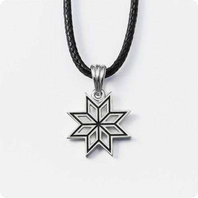 Оберег Алатырь из серебра (малый)