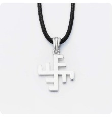 Оберег Солнечный Крест из серебра (малый)