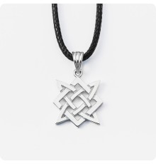 Оберег Звезда Руси (Квадрат Сварога) из серебра (малый)
