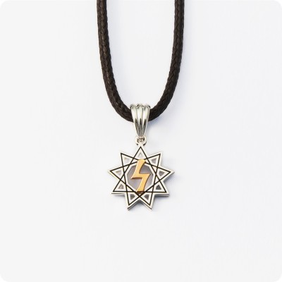 Оберег Перуница малый (серебро с золотом)