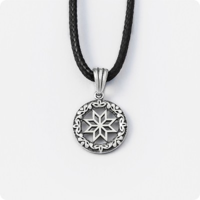 Оберег Алатырь из серебра (малый)