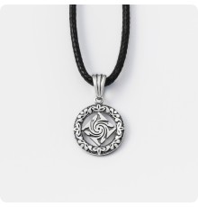 Оберег Гаруда из серебра в круге (малый)