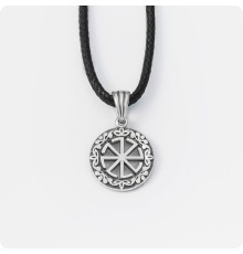 Оберег Колядник из серебра в круге (малый)