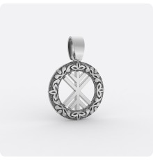 Оберег Древо Жизни из серебра в круге (малый)