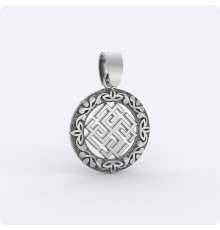 Оберег Родимич из серебра в круге (малый)