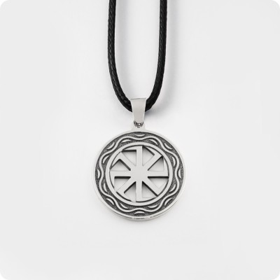 Оберег Коловрат (посолонь) из серебра в Стихии Воды