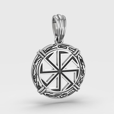 Оберег Коловрат из серебра