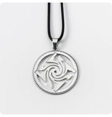 Оберег Гаруда из серебра в круге