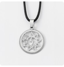 Оберег Перуница из серебра в круге