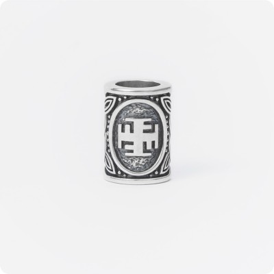 Шарм - богатырь из серебра с оберегом Ратибор