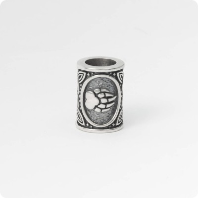 Шарм - богатырь из серебра Печать Велеса (медвежья лапа)