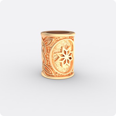 Шарм - богатырь из золота с оберегом Алатырь