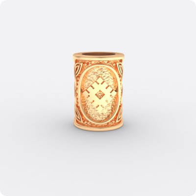 Шарм - богатырь из золота с оберегом Репейник Счастья