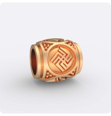 Шарм - бусина с оберегом Небесный вепрь из золота