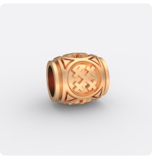 Шарм - бусина Крест Мары (Марены) из золота