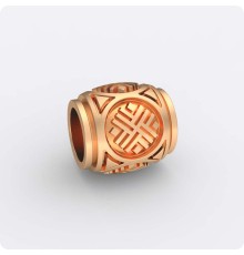 Шарм - бусина с оберегом Путник из золота