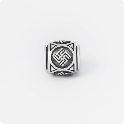 Шарм - бусина с оберегом Дуния из серебра