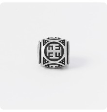 Шарм - бусина с оберегом Ратибор из серебра