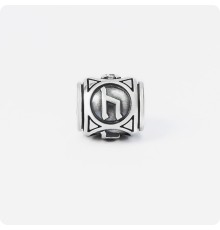 Шарм - бусина из серебра - Руна Уд