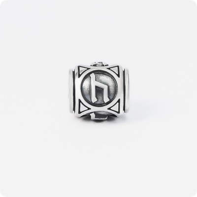 Шарм - бусина из серебра - Руна Уд