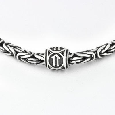 Шарм - бусина из серебра - Руна Ветер