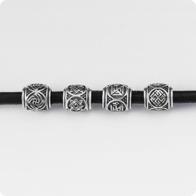 Шарм - бусина с оберегом Стрибожич из серебра