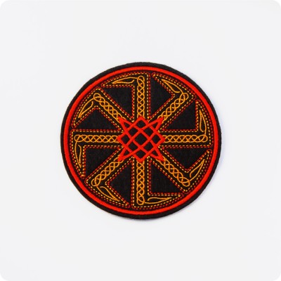 Нашивка - патч Коловрат со Звездой Руси (Квадрат Сварога)