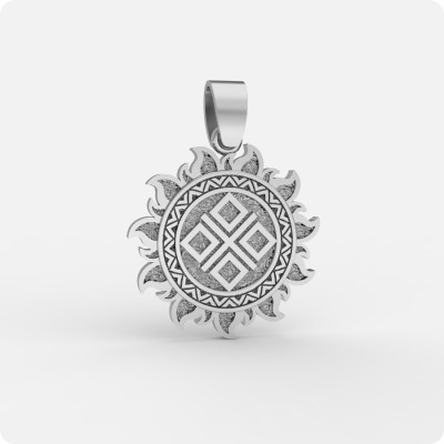 Славянский оберег Макошь (Символ Макоши) из серебра в Ярило