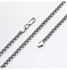 Серебряная цепь Бисмарк (Кардинал) - (4мм)