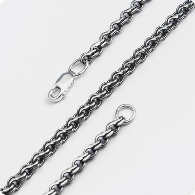 Серебряная цепь Ручеек (с чернением)