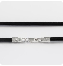 Кожаный шнур с серебряным замком